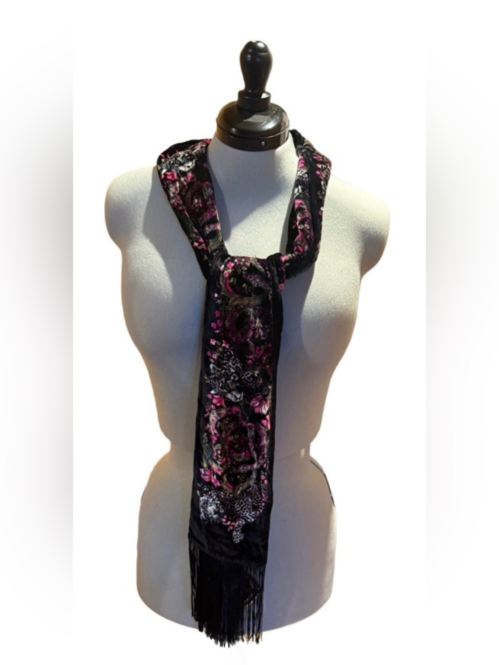 Exquisite Vintage Roberto Cavalli  Velvet Scarf- Holographic Authenticated